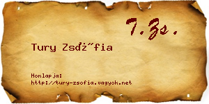 Tury Zsófia névjegykártya